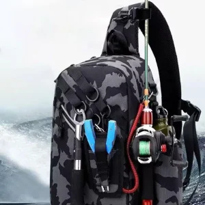Unisex Fishing Backpack, Waterproof Multi-Function