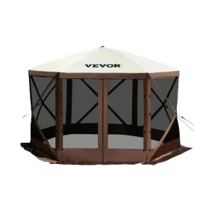 Gazebo Camping Canopy Shelter 6 Sided 12' x 12' / 10' x 10'