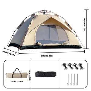 2-4 Person Camping Windproof Tents,