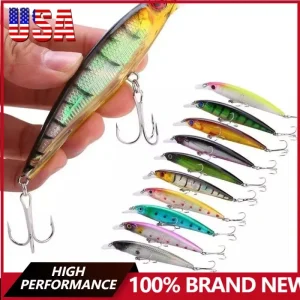 10PCS Minnow Crank Bait