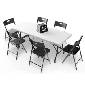 6-Piece Folding Table and Chairs Set